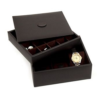Watch & Cuff Link Leather Box