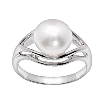 PearLustre by Imperial Sterling Silver Freshwater Cultured Pearl Ring