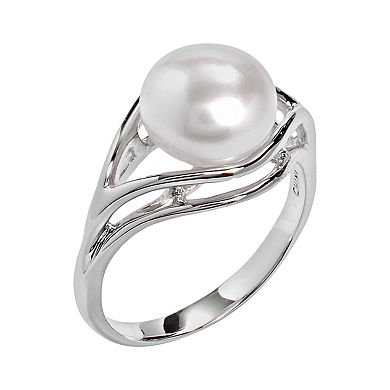 PearLustre by Imperial Sterling Silver Freshwater Cultured Pearl Ring