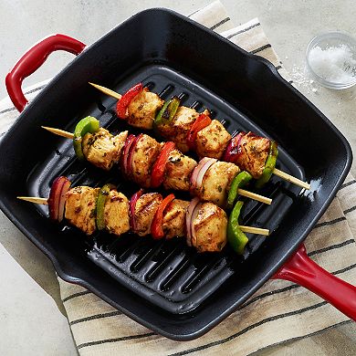 Tramontina Enameled Cast-Iron 11-in. Grill Pan