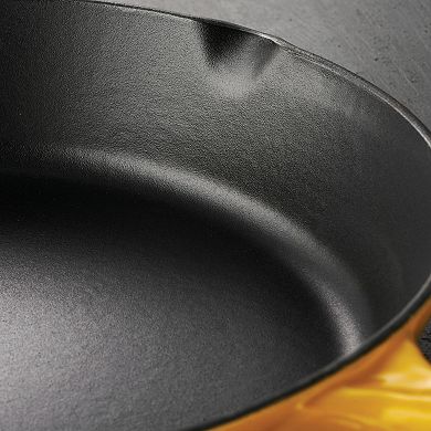 Tramontina Enameled Cast-Iron 12-in. Covered Skillet