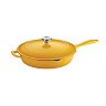 Tramontina Enameled Cast-Iron 12-in. Covered Skillet