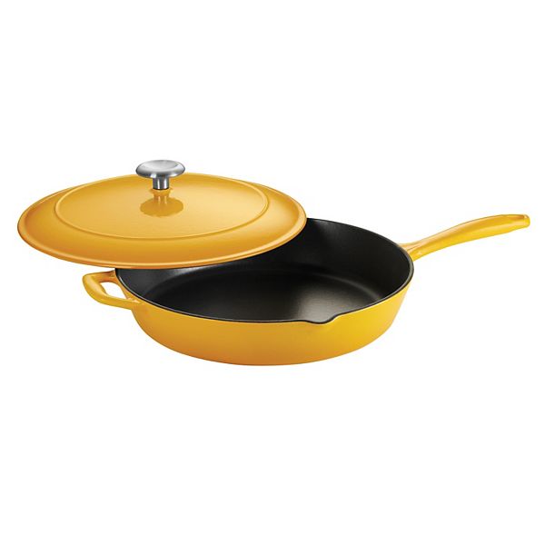 Tramontina 12&#34; Enameled Cast Iron Covered Skillet - Sunrise