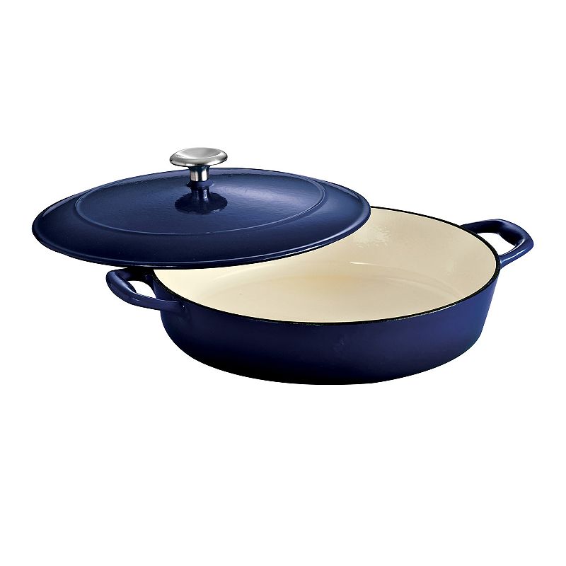 Tramontina - Gourmet 4-Quart Covered Braiser - Gradated Cobalt