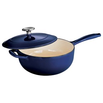 Tramontina Enameled Cast-Iron 3-qt Covered Saucepan