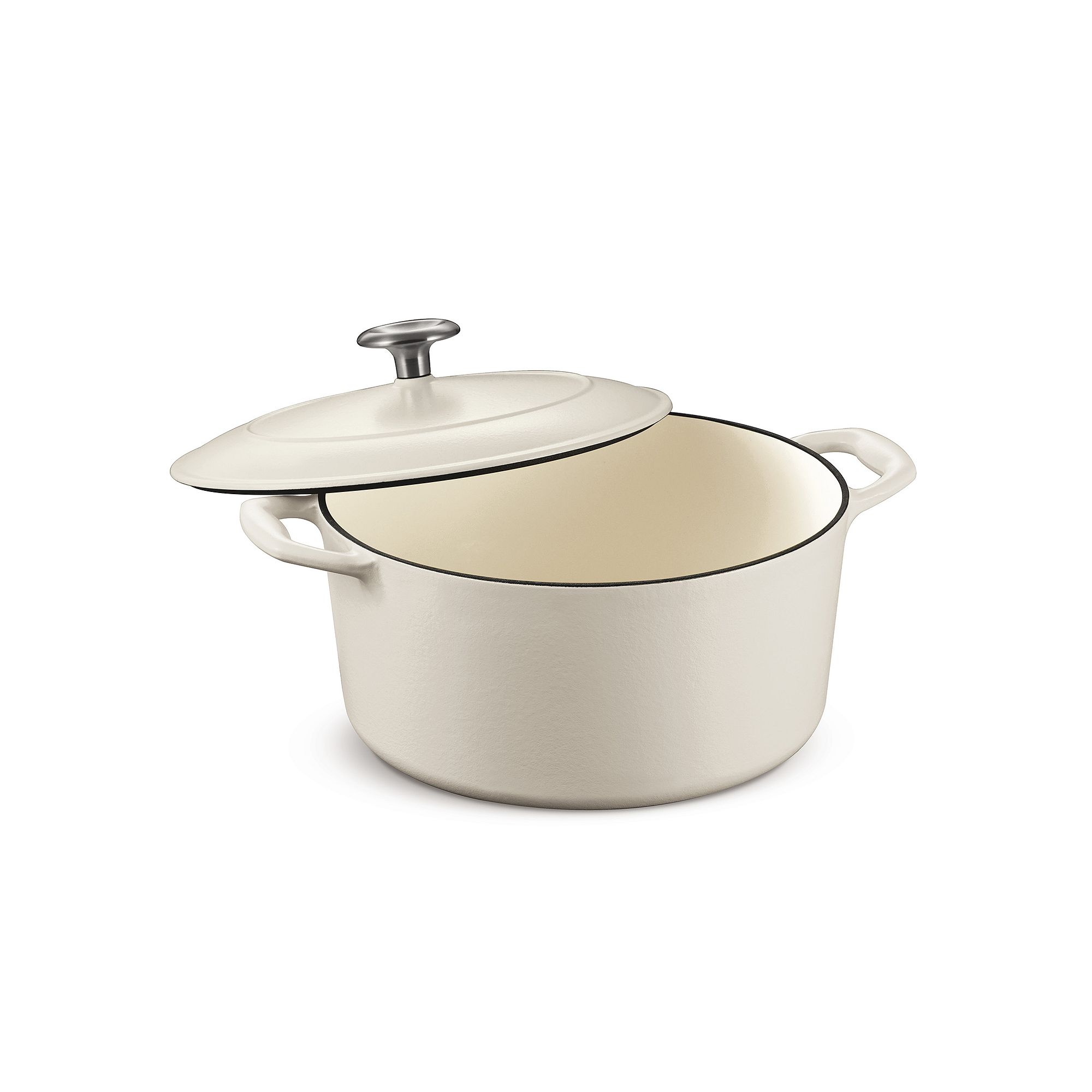 Tramontina Enameled Cast-Iron 5.5-qt. Dutch Oven, White