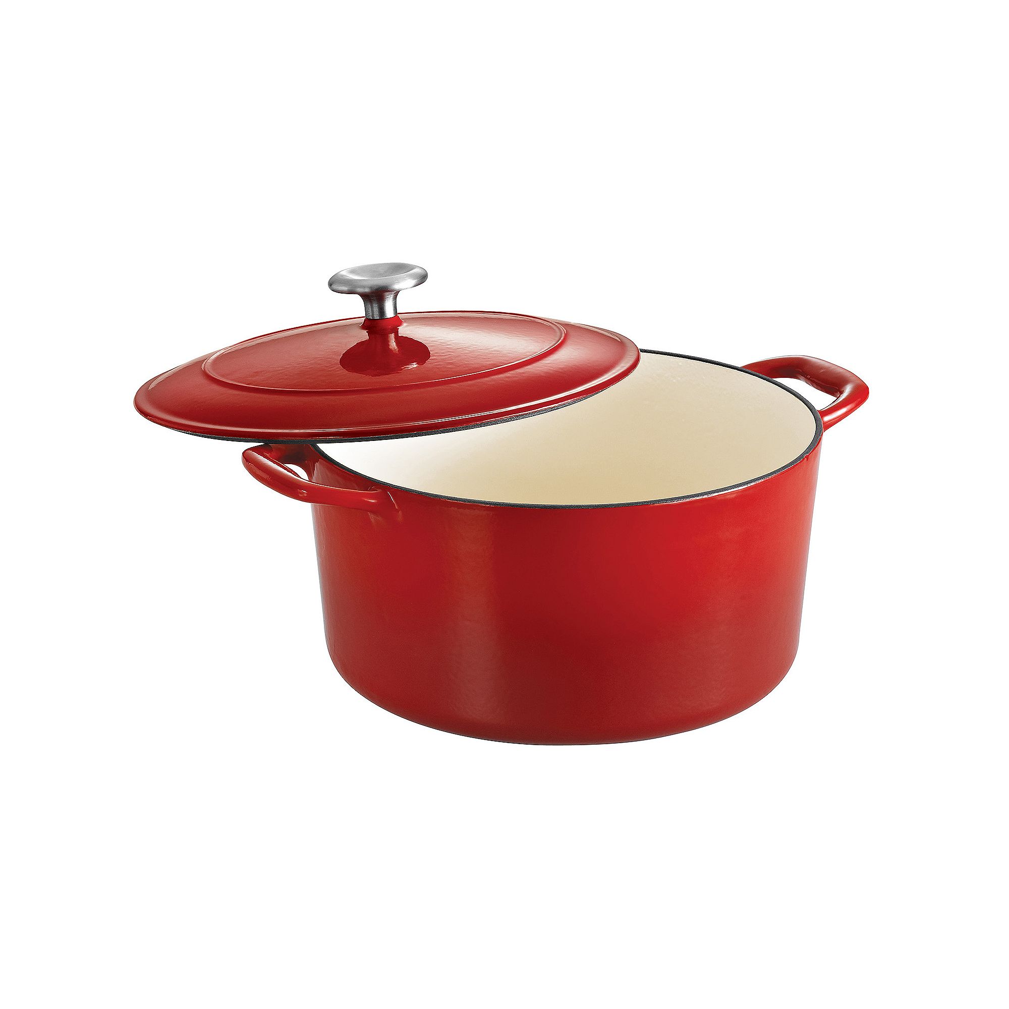 Tramontina Enameled Cast-Iron 6 1/2-qt. Dutch Oven, Red