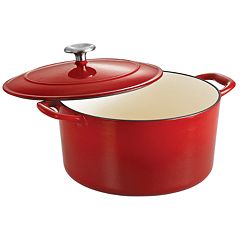 Cajun Classic - 2 Qt Enamel Coated Cast Iron Dutch Oven - Red