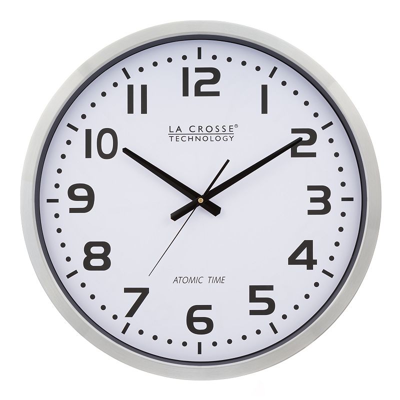 La Crosse Technology 20-in. Atomic Analog Wall Clock, White
