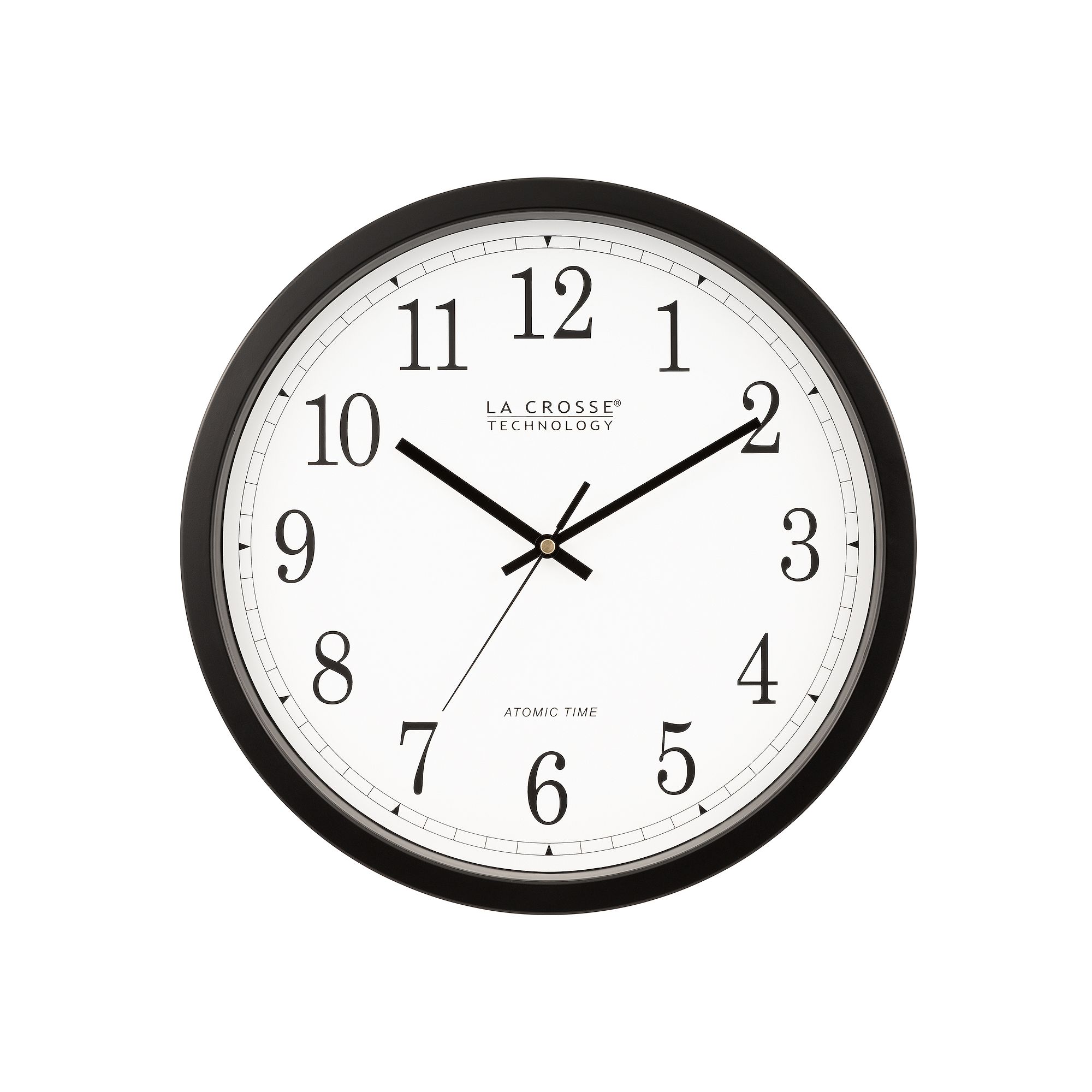 La Crosse Technology 14-in. Atomic Analog Wall Clock, Black