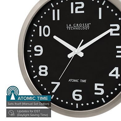 La Crosse Technology 16-in. Atomic Analog Wall Clock