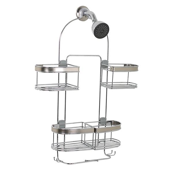 Zenna Home Premium Stainless Steel Finish Expandable Shower Caddy