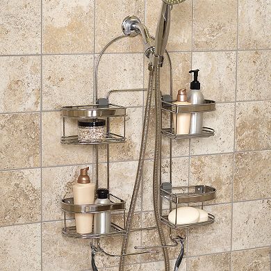 Zenna Home Premium Stainless Steel Finish Expandable Shower Caddy
