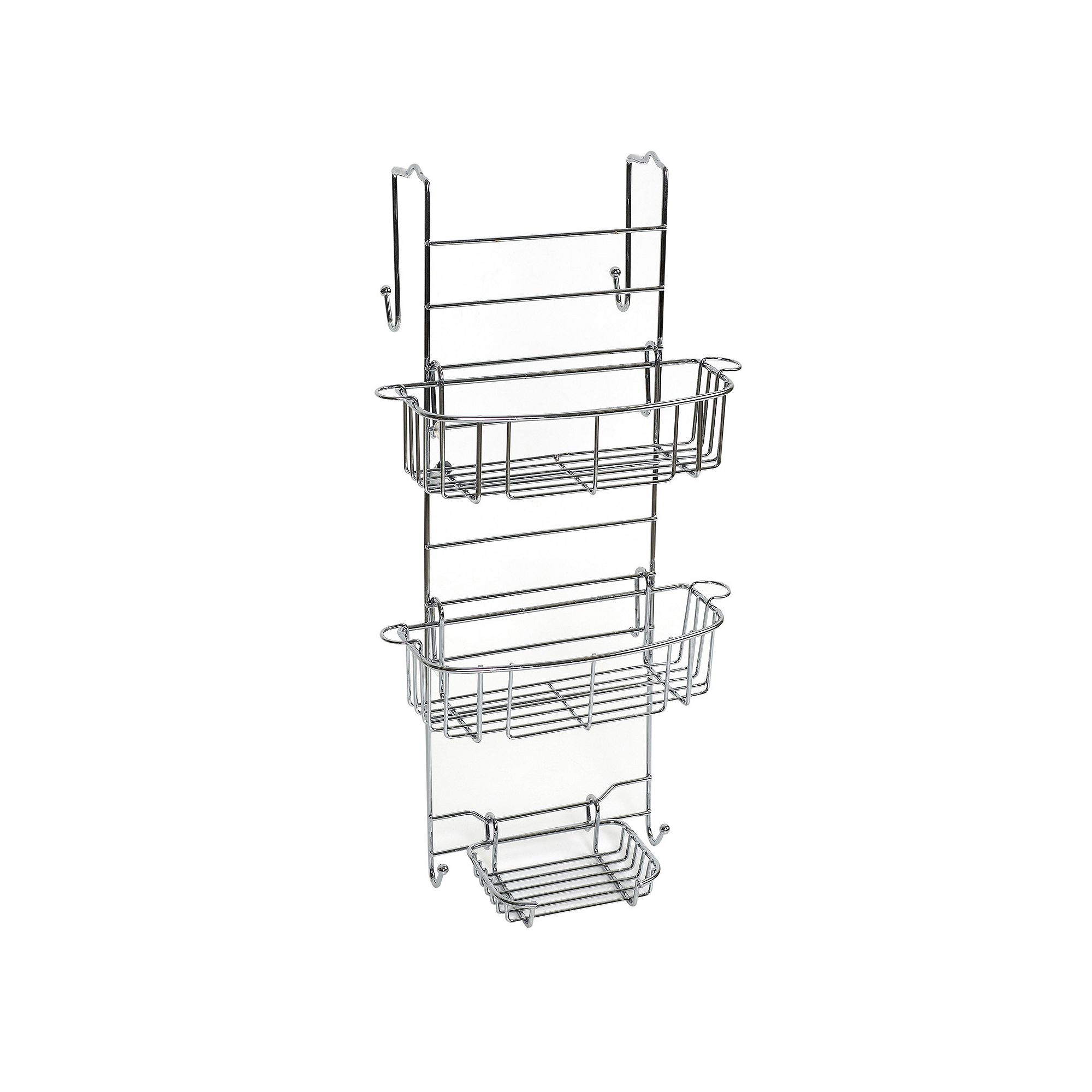 Zenna Home Stainless Steel Shower Caddy, Silver