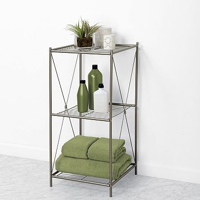 Zenna Home Cross Style 3-Shelf Floor Stand