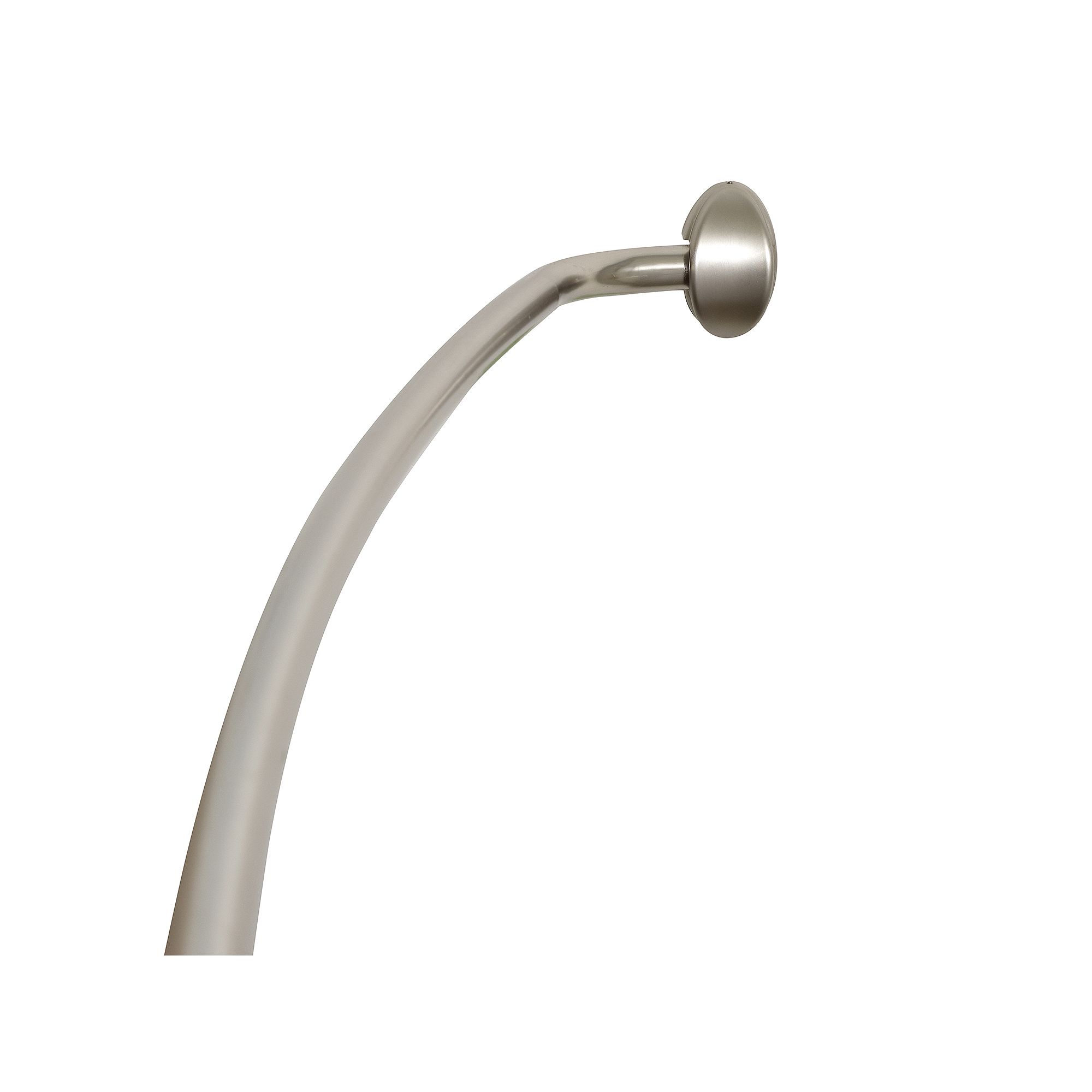 Zenna Home Curved NeverRust Shower Curtain Rod, Brushed Nickel