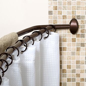 Zenna Home Double Curved Shower Curtain Rod