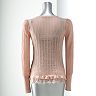 Women's Simply Vera Vera Wang Lace-Trim Cardigan