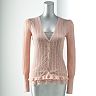 Women's Simply Vera Vera Wang Lace-Trim Cardigan