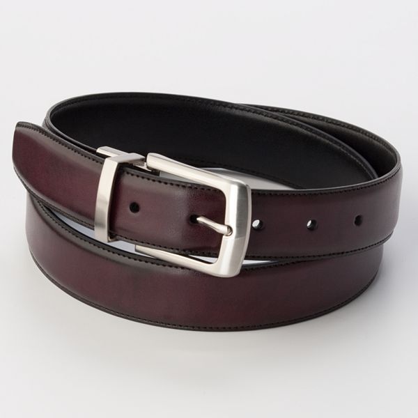 Hi-Tie Navy Blue Brown Black Burgundy Leather Mens Belts Automatic