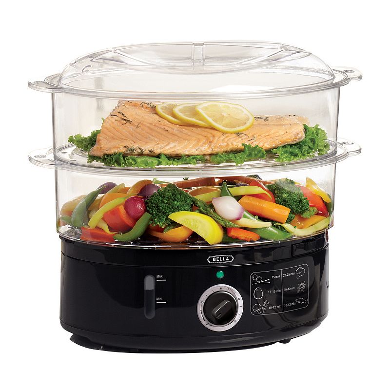 Bella Food Steamer  Black - 1.85 gal - Black