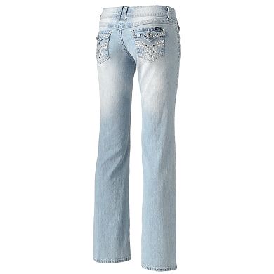 Angels Rhinestone Bootcut Jeans - Juniors