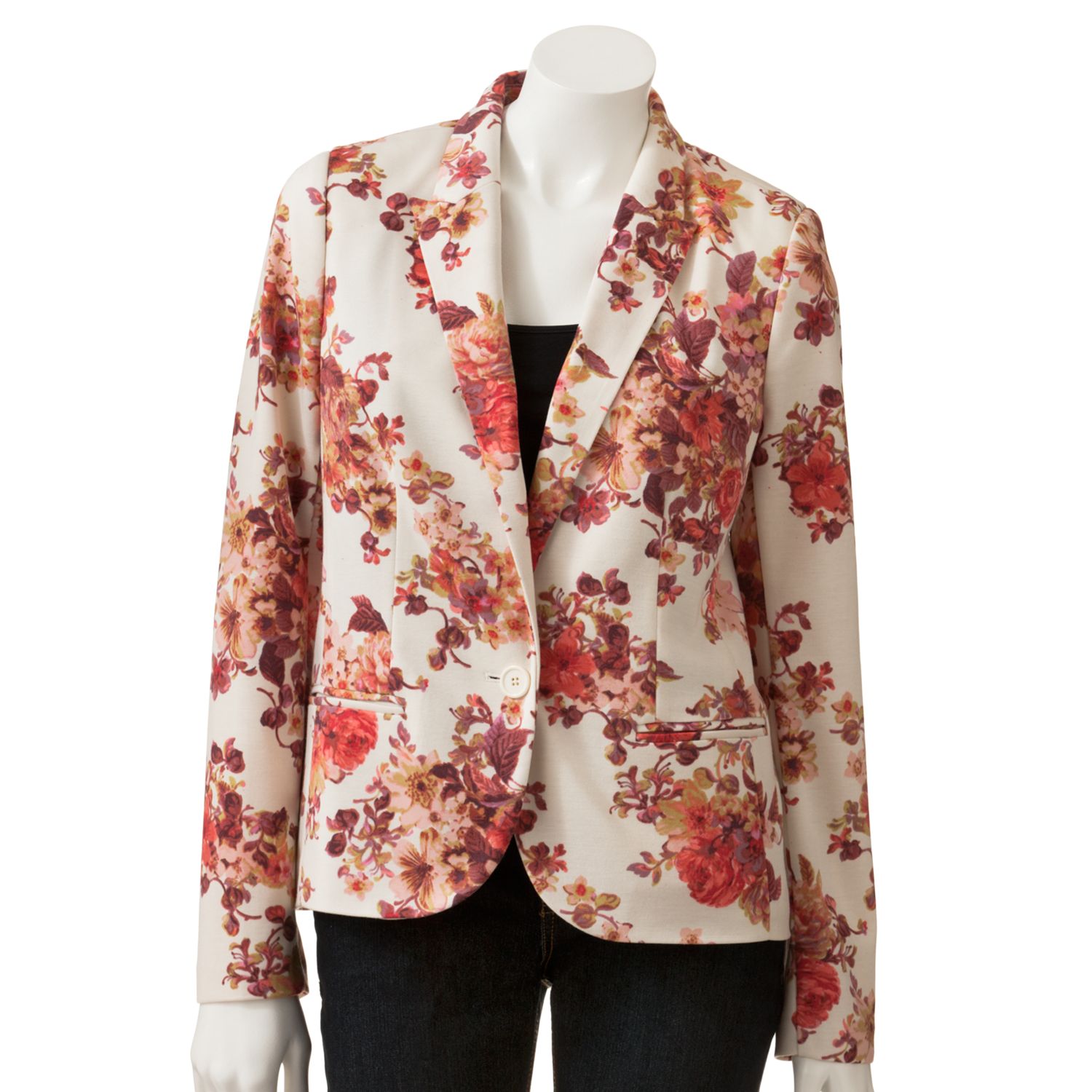 lauren conrad floral blazer