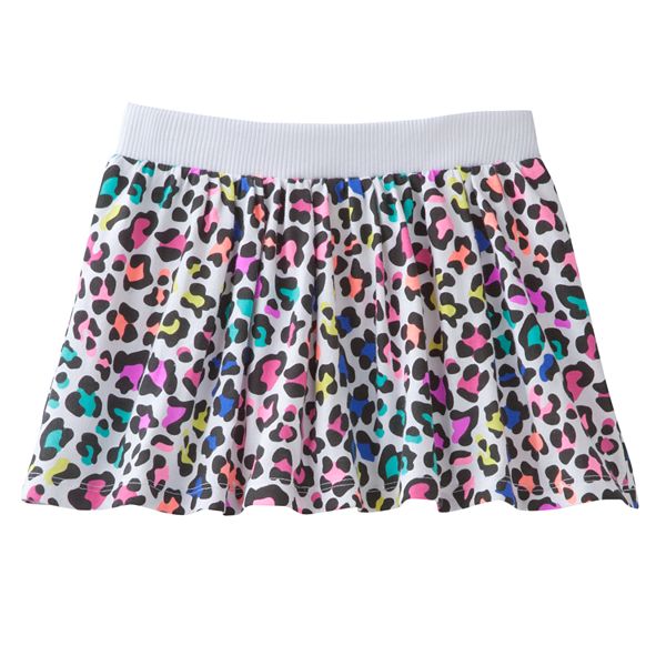 NWT Girls Pink & Denim Scooter Skort Skirt Glitter Waistband Jumping Beans 2T-4T 