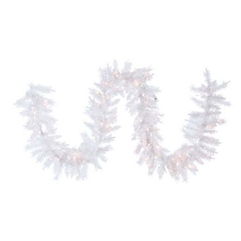 Kurt Adler 9-ft. Pre-Lit Crystal White Garland