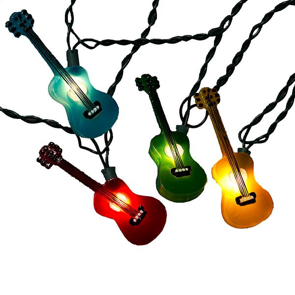 Kurt Adler Guitar String Light Set - Multi/None