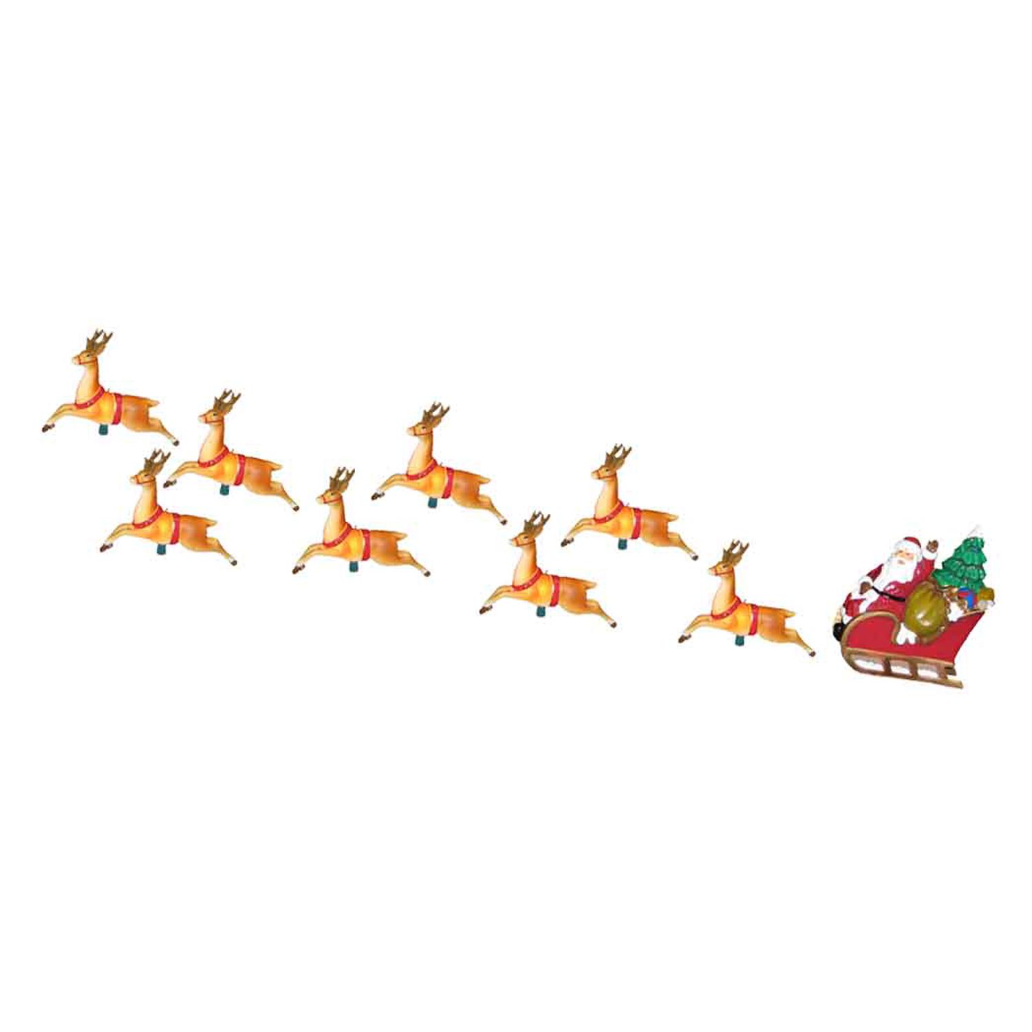 Kurt Adler Sleigh & Reindeer String Light Set