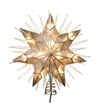 Kurt Adler Capiz Pre-Lit Star Tree Topper