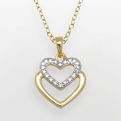 Kohls gold heart necklace discount