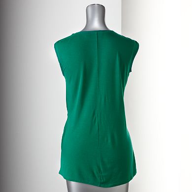 Simply Vera Vera Wang Solid Gathered Top