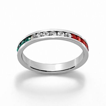 Sterling Silver Crystal Eternity Ring