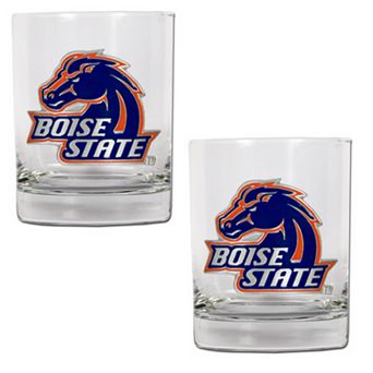 Boise State Broncos 2 pc Rocks Glass Set