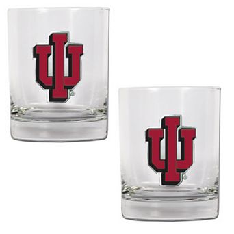 Indiana Hoosiers 2 pc Rocks Glass Set
