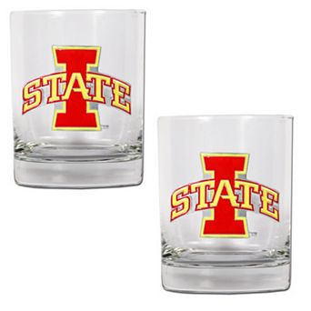 Iowa State Cyclones 2 pc Rocks Glass Set