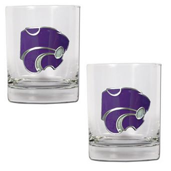 Kansas State Wildcats 2 pc Rocks Glass Set
