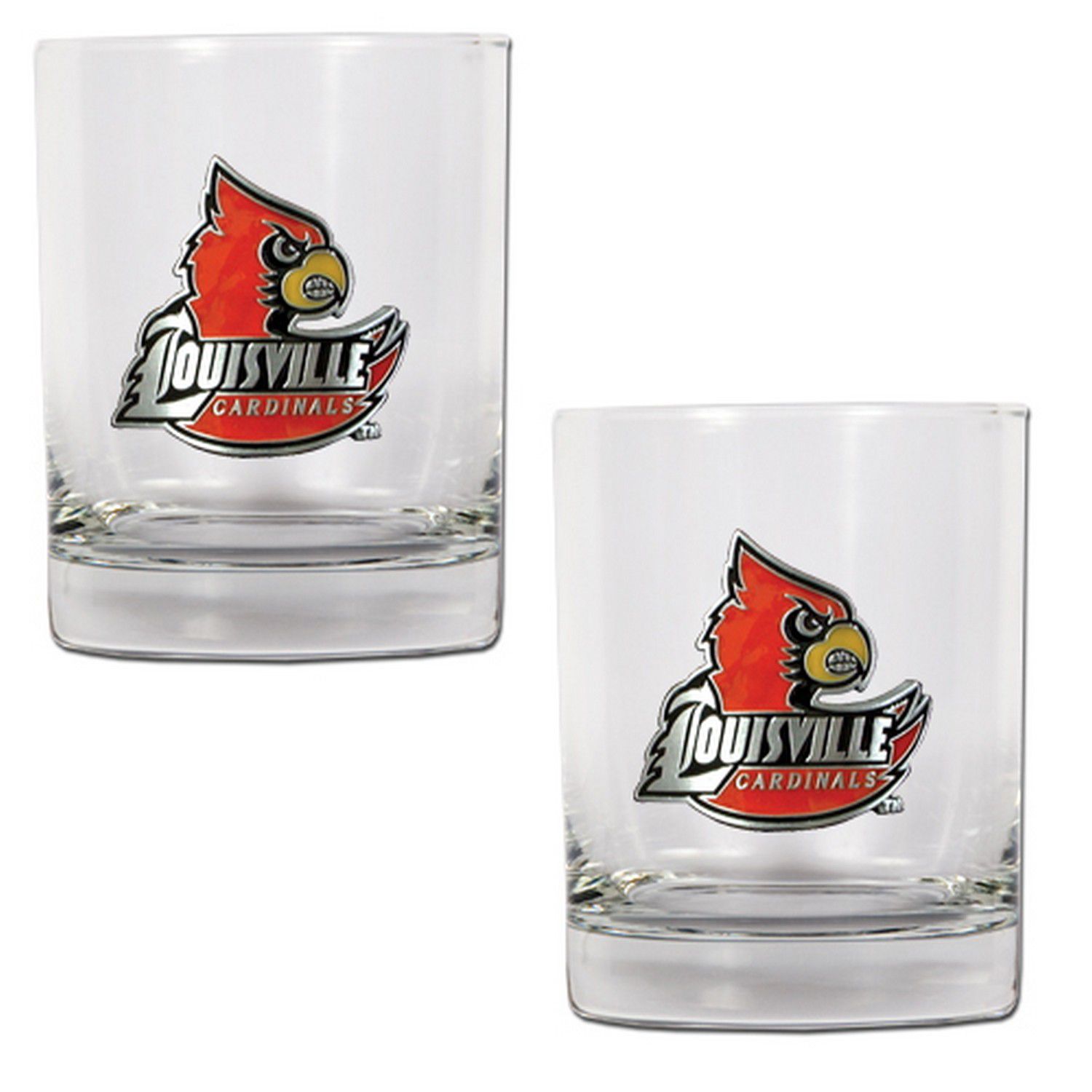 Louisville Cardinals 14oz. Vintage Retro Rocks Glass