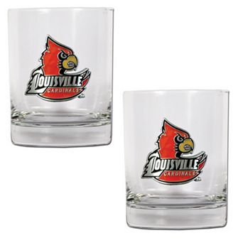 Louisville Cardinals 2 pc Rocks Glass Set