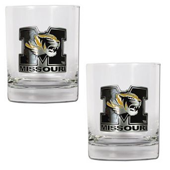Missouri Tigers 2 pc Rocks Glass Set