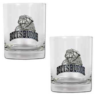 Pittsburgh Panthers 2 pc Rocks Glass Set