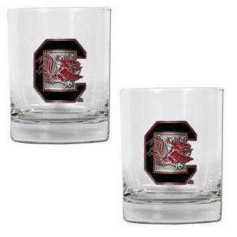 South Carolina Gamecocks 2 pc Rocks Glass Set