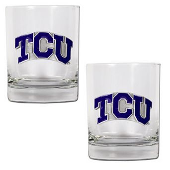 TCU Horned Frogs 2 pc Rocks Glass Set