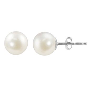 PearLustre by Imperial 14k White Gold Akoya Cultured Pearl Stud Earrings