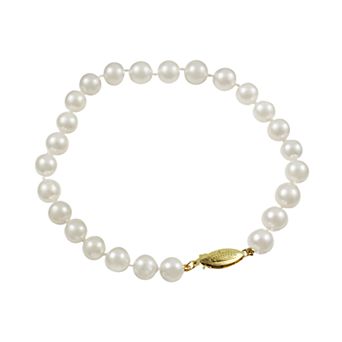 14k Gold Akoya Cultured Pearl Bracelet