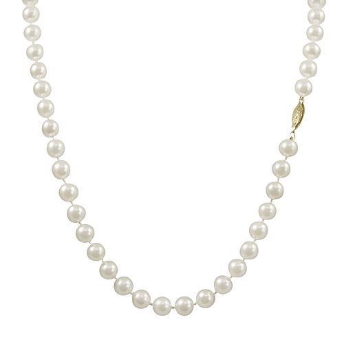 14k Gold Akoya Cultured Pearl Necklace