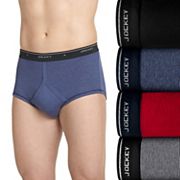 Jockey Cotton Full-Rise Brief 4-Pack Black 32 at  Men's