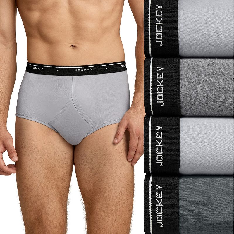 Men's Jockey® 4-pack Classic Knit Full-Rise Briefs, 